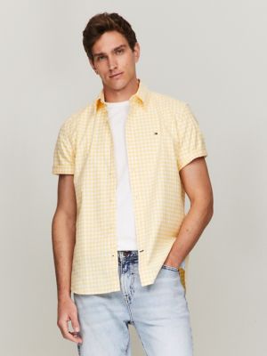 Regular Fit Gingham Oxford Shirt, Daisy Yellow/Optic White
