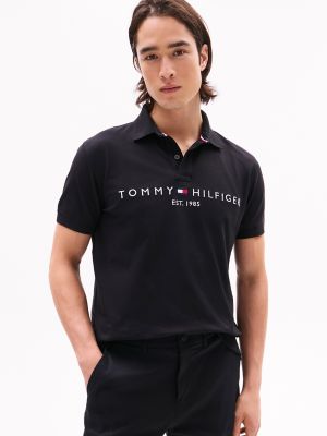 Tommy hilfiger black store polo t shirt