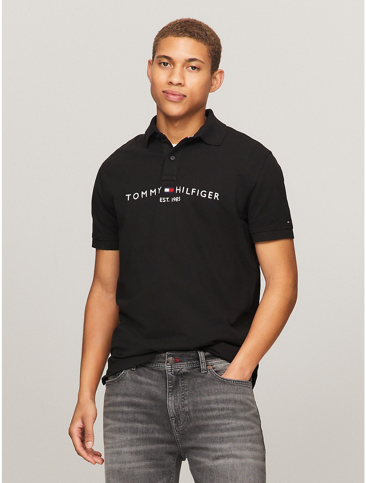 Tommy Hilfiger Men's Regular Fit Embroidered Tommy Logo Polo