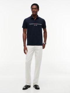 Embroidered Tommy Logo Polo — Navy 2