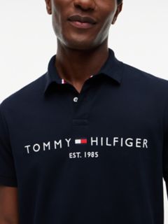 Embroidered Tommy Logo Polo — Navy 3