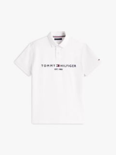 Embroidered Tommy Logo Polo — Fresh White 5