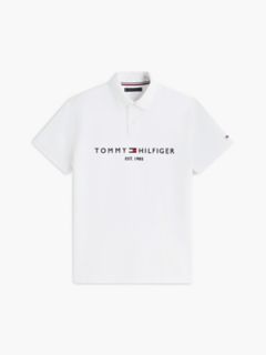 Embroidered Tommy Logo Polo — Fresh White 6