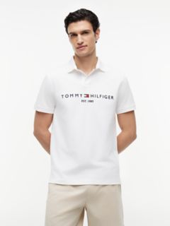 Embroidered Tommy Logo Polo — Fresh White 1