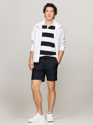 Rugby Stripe Slim Fit Polo, Fresh White