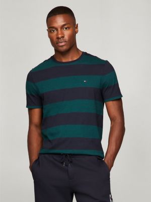 Rugby Stripe T-Shirt, Cypress Green/Navy Stripe