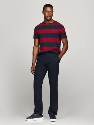 Rugby Stripe T-Shirt, Rouge/Navy Stripe