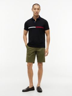 Embroidered Stripe Regular Fit Polo — Black 2