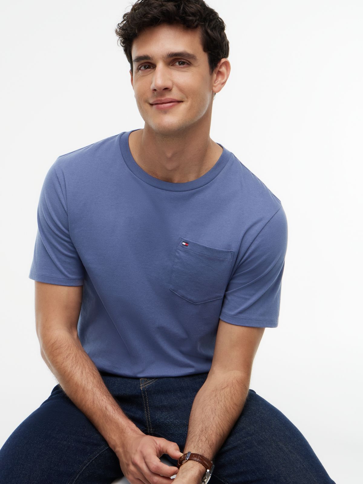 Everyday Pocket T-Shirt — Faded Indigo