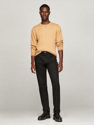 Fine Gauge Knit Crewneck Sweater, Pinecone Tan
