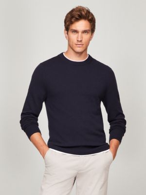 トップス LOW GAUGE MERINO CREWNECK KNIT Fine Gauge Knit Crewneck Sweater | Tommy Hilfiger USA