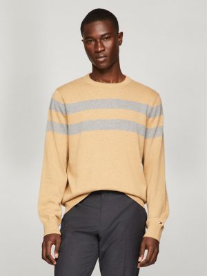 Tommy Hilfiger shops yellow striped crew neck