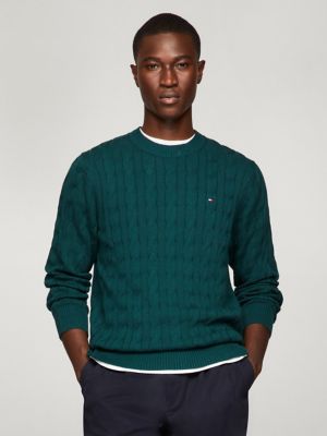 Cable Knit Crewneck Sweater Tommy Hilfiger