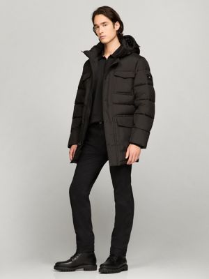 Amazon | [トミーヒルフィガー] ロング中綿ジャケット 大きい