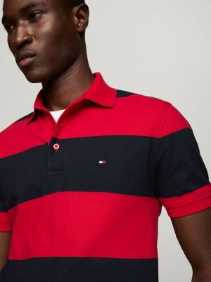 Slim Fit Rugby-Stripe Polo | Tommy Hilfiger USA