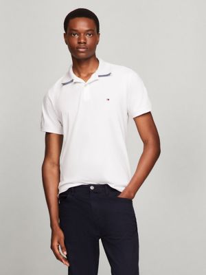 Regular Fit Under Collar Tipped Polo, Optic White