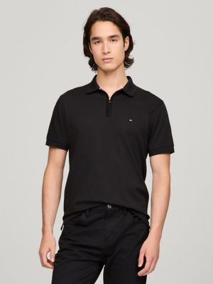 Black polo tommy hilfiger sales