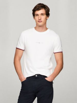 Slim Fit Tommy Logo Tipped T Shirt Tommy Hilfiger