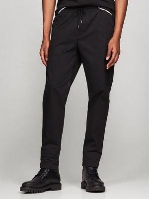 Garment-Dyed Relaxed Tapered Chino, Black