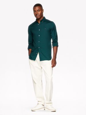 THFlex Slim Fit Poplin Dress Shirt, Cypress Green