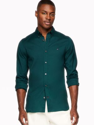 Tommy Hilfiger Men's Long Sleeve Button Down Shirt in Classic hotsell Fit, greenDepths,