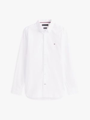 tommy hilfiger slim fit dress shirt white 1990S GIANNI VERSACE Cream Silk Satin Sharply Fitted Dress With Stretch Wool At The Bust