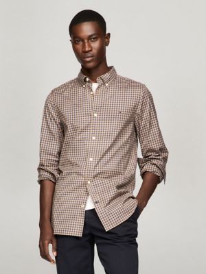 Gingham cotton poplin shirt hotsell