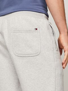 Embroidered Tommy Logo Sweatshort — Grey Heather 3