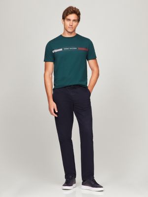 Tommy Stripe Graphic T-Shirt, Cypress Green