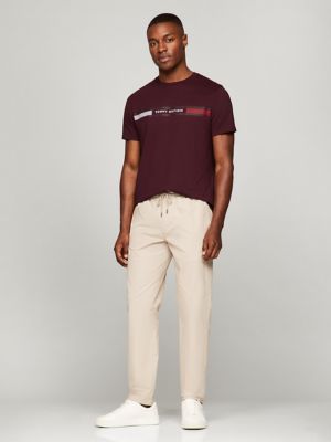 Tommy Stripe Graphic T-Shirt, Dark Cabernet