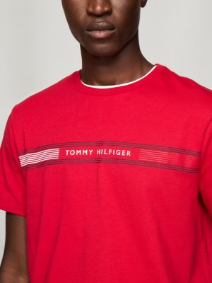 Tommy Stripe Graphic T Shirt
