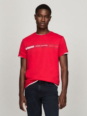 Tommy Stripe Graphic T-Shirt, Primary Red