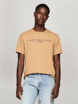 Embroidered Tommy Logo T-Shirt, Pinecone Tan