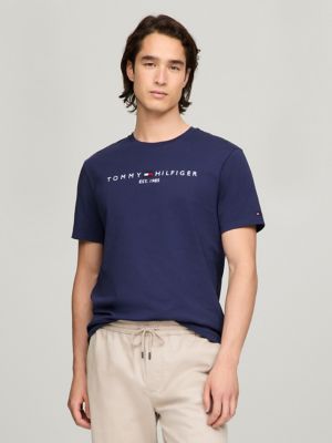 Embroidered Tommy Logo T-Shirt, Deep Navy