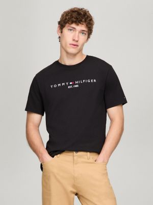 Embroidered Tommy Logo T-Shirt, Black