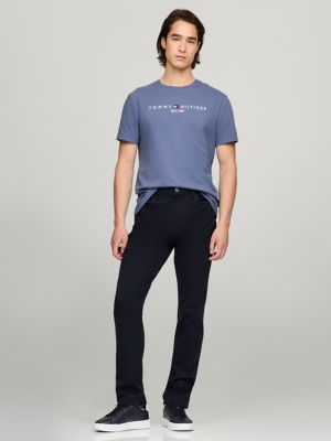 Embroidered Tommy Logo T-Shirt, Bank Blue