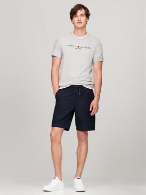 Embroidered Tommy Logo T-Shirt, Grey Heather