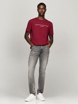 Embroidered Tommy Logo T-Shirt, Rouge