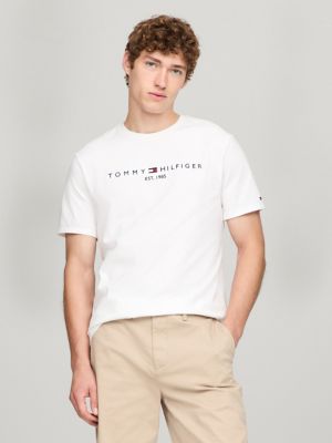 Embroidered Tommy Logo T-Shirt, Fresh White
