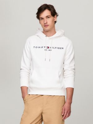 Tommy Logo Hoodie, Fresh White