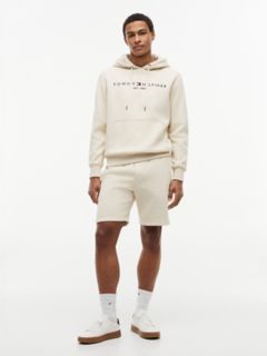 Embroidered Tommy Logo Hoodie — Beige 2
