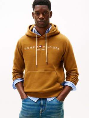 Embroidered Tommy Logo Hoodie, Country Brown