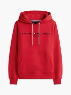 Embroidered Tommy Logo Hoodie — Primary Red 5