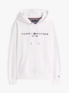 Embroidered Tommy Logo Hoodie — Fresh White 5