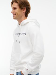 Embroidered Tommy Logo Hoodie — Fresh White 3