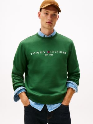 Embroidered Tommy Logo Sweatshirt, Deep Evergreen