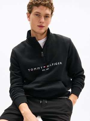NKNIT logo embroidery ZIP hoodie CHARCOAL-GRAY