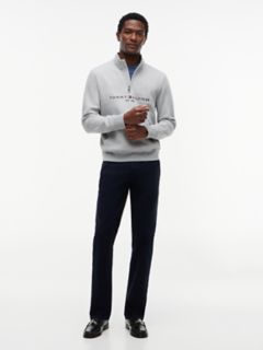 Tommy Logo Quarter-Zip Sweatshirt — Grey Heather 2