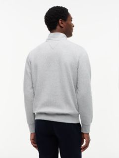 Tommy Logo Quarter-Zip Sweatshirt — Grey Heather 4