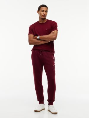 Tommy Hilfiger Men's Tommy Logo Sweatpant - Burgundy - XXXL